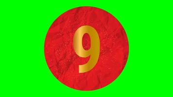 Rotating round background with countdown number timer concept. video