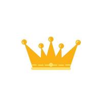 Crown of king icon. Queen golden tiara. Medieval attribute of monarch. Symbol of success and victory, awards. Flat cartoon vector