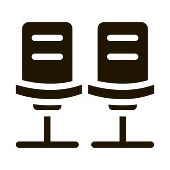 jugador sillas icono vector glifo ilustración