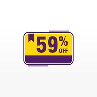 59 discount, Sales Vector badges for Labels, , Stickers, Banners, Tags, Web Stickers, New offer. Discount origami sign banner.
