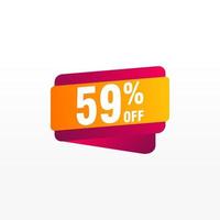 59 discount, Sales Vector badges for Labels, , Stickers, Banners, Tags, Web Stickers, New offer. Discount origami sign banner.