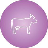 Beautiful Cow Line Vector Icon