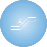 Beautiful escalator Line Vector Icon