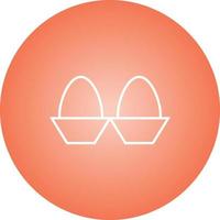 Beautiful Eggs Line Vector Icon