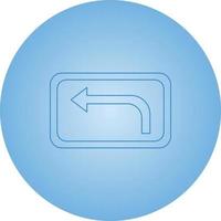 Beautiful Left Turn line icon vector