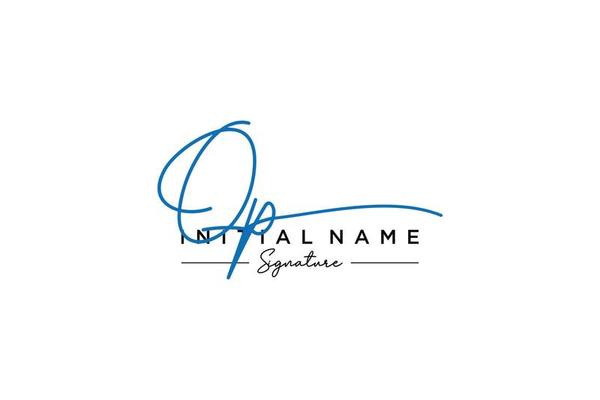 Initial QP signature logo template vector. Hand drawn Calligraphy lettering Vector illustration.