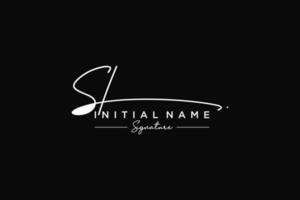 Initial SI signature logo template vector. Hand drawn Calligraphy lettering Vector illustration.