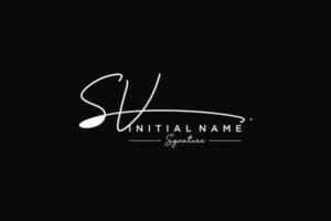 Initial SV signature logo template vector. Hand drawn Calligraphy lettering Vector illustration.