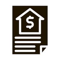 House Document Icon Vector Glyph Illustration