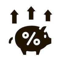 Pig Money Box Icon Vector Glyph Illustration