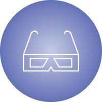 hermoso icono de vector de línea de gafas