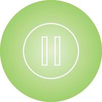 Beautiful Pause Button Line Vector Icon