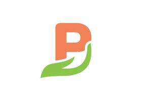 Letter P Giving Hand Logo Design. Hand Logo Design vector