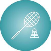 Beautiful Badminton Line Vector Icon