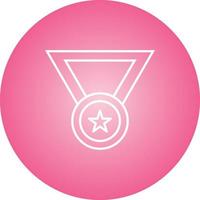 Beautiful Medal Line Vector Icon