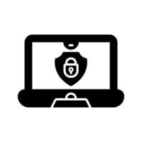 Laptop Security Vector Icon