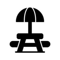 Picnic Table Vector Icon