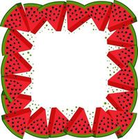 Frame made with slices of fresh watermelon vector