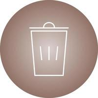 Beautiful Dustbin Line Vector Icon