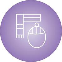 Beautiful Cap And Scarf Line Vector Icon