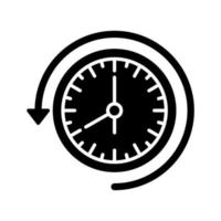 icono de vector de tiempo pasado