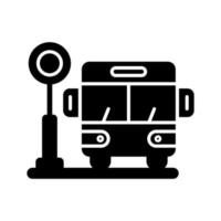 icono de vector de parada de autobús