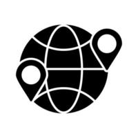 Globe Location Vector Icon