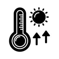 icono de vector de altas temperaturas
