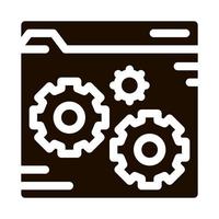 icono de vector de sistema de codificación de archivo de fijación