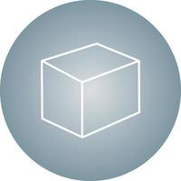 Beautiful Cube Line Vector Icon