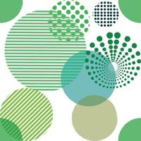 Different shaped circles green pantone seamless pattern, shiny sphere background, modern beautiful wallpaper vector