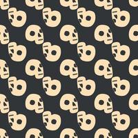 Skull, snake, goblet, magic symbols seamless pattern. Magic and death, on a dark background. vector