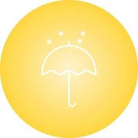 Beautiful Umbrella Line Vector Icon