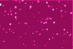 Light Pink vector background with triangles, circles, cubes.