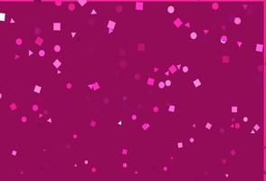 Light Pink vector background with triangles, circles, cubes.