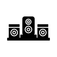 Speaker Glyph Black Icon vector