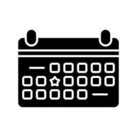 Calendar Glyph Black Icon vector