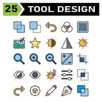 Internet of things icon set include combine, unite, edit, design, tool, exclude, undo, color, gradient, composition, editing, texture, image, picture, magic, improve, star, favorite, rate, contrast