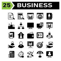 Office business icon set include document, search, verified, research, business, accounting, calculator, calculation, finance, digital marketing, chart, web, analytic, presentation, target, employee vector