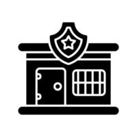 icono de vector de estación de policía