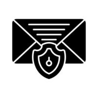 icono de vector de protección de correo