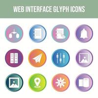 hermoso conjunto de iconos de vector de interfaz web