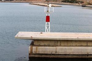 Berth on the seashore for mooring boats and yachts. photo