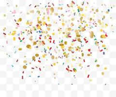 many falling tiny confetti vector