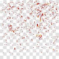 many falling tiny confetti vector