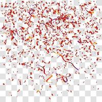 many falling tiny confetti vector