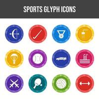 hermoso conjunto de iconos de vector de deportes