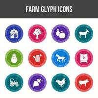 Beautiful Farm vector icon set