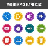 hermoso conjunto de iconos de vector de interfaz web