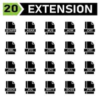 File extension icon set include btapp, asax, mjs, a5w, crt, bml, p7c, fmp, css, vrt, jspa, kit, spc, dll, ssp, ascx, xul, whtt, scss, php, file, document, extension, icon, type, set, format, vector